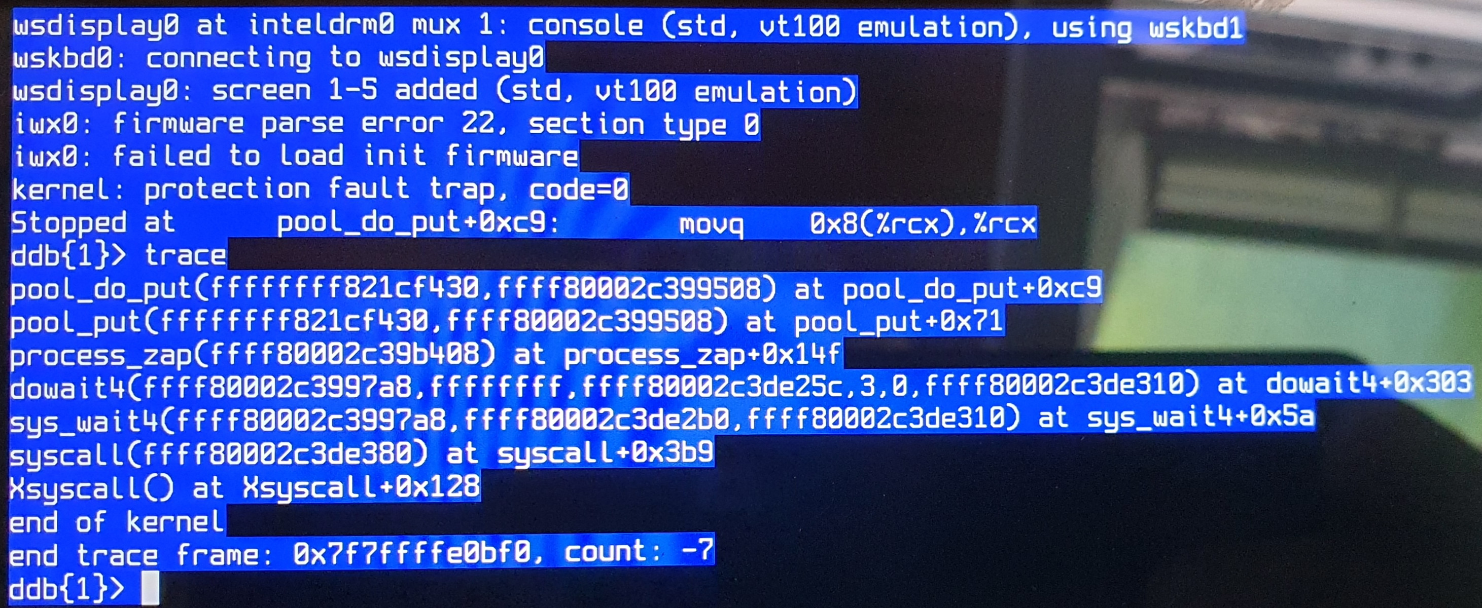 OpenBSD 6.9-current panic message